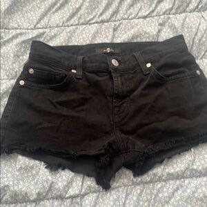 Black Denim Women's Shorts